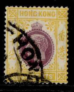 HONG KONG GV SG127, 30c purple & chrome-yellow, FINE USED.