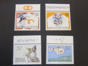 Liechtenstein 1992 Sc 981-84 set MNH