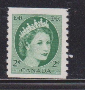 CANADA Scott # 345 MH - QEII Coil Stamp