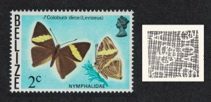 Belize Butterfly 'Colobura dirce' 2c Watermark Ww12 sideways 1974 MNH SG#382