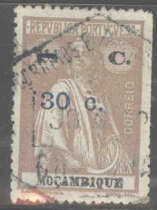 Mozambique Scott 233 Used Ceres stamp cut perfs at right