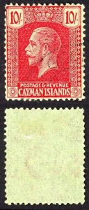 Cayman Is SG83 10/- wmk Mult Script Fine used Cat 100 pounds