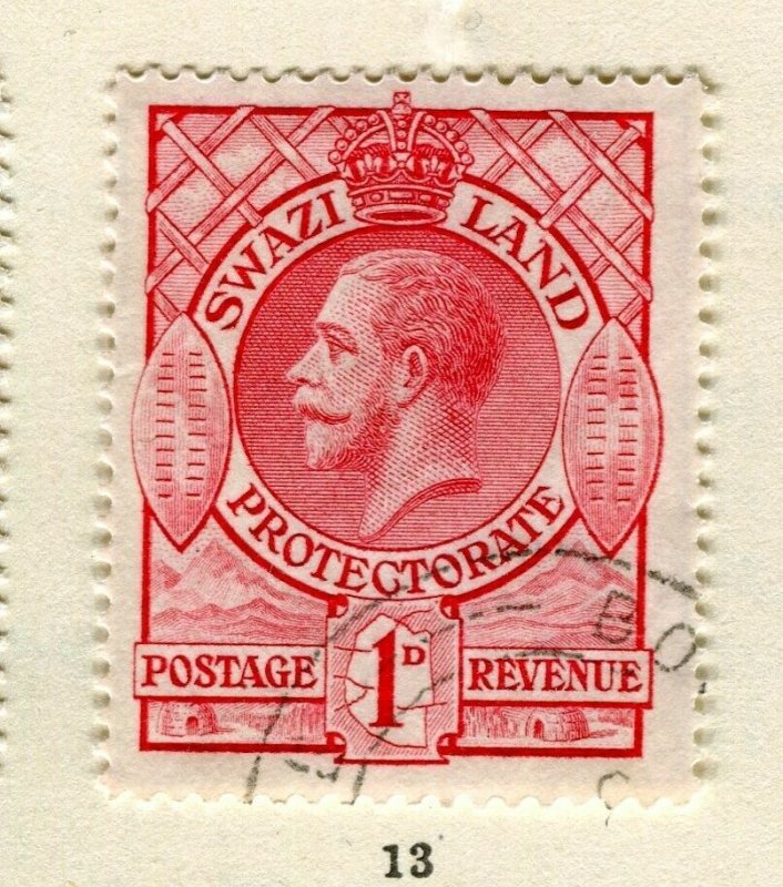 SWAZILAND; 1933 early GV issue fine used 1d. value 