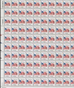 Full Sheet of 100 Old Glory American Flag UAS G US Stamps #2881 CV Price $350