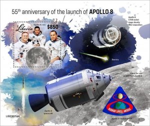 2024 01 - LIBERIA - APOLLO 8   55TH          1V  complet set    MNH/ **