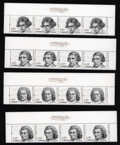 China 3838-3841 MNH 4 sets Musicians Beethoven Mozart Bach Haydn Martin Mörck