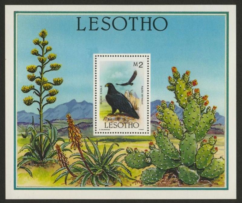 Lesotho 520 MNH Birds, Flowers, Black Eagle