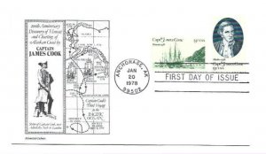 1732-33 James Cook on one Aristocrat Cachets FDC Anchorage, AK