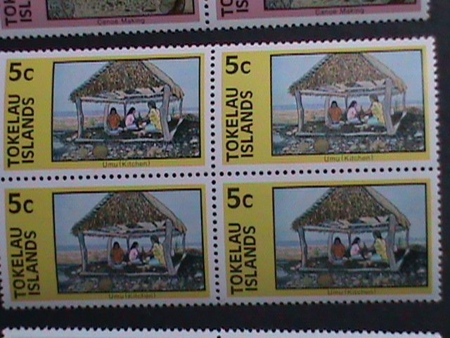 TOKELAU-1976-SC#49-56 LIVING STYLE OF PEOPLE IN COUNTRY MNH-BLOCK SET-VF