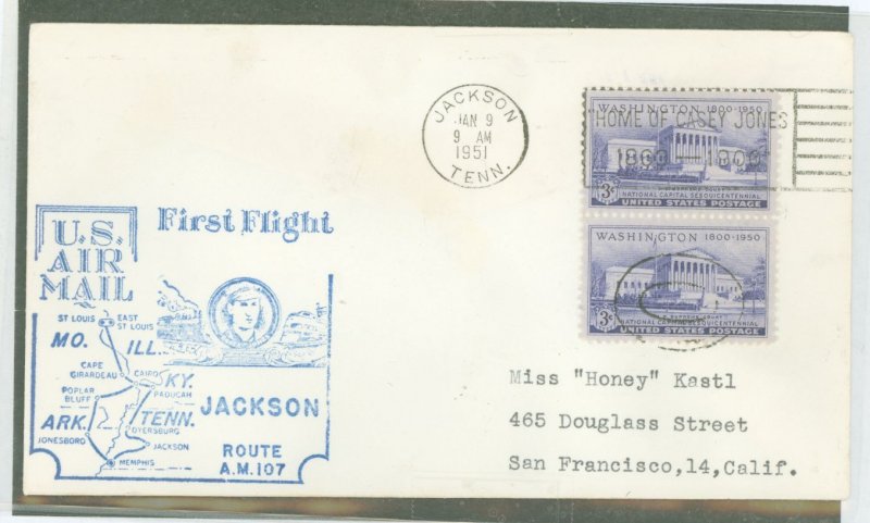 US 991 1951 AM107 Jackson, TN flight cover