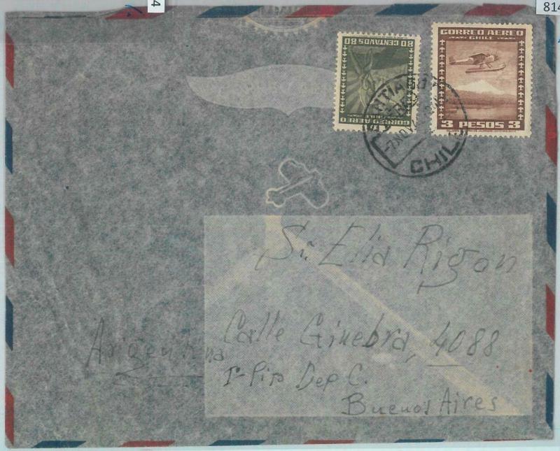 81496 - CHILE - POSTAL HISTORY -   AIRMAIL  COVER to ITALY  1949