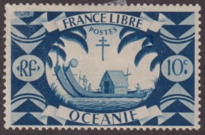 French Polynesia 137 Early Double Canoe 1942