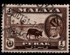 Malaya - Perak - #129 Rice Field/Sultan - Used