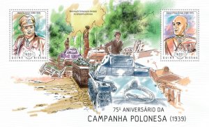 Guinea-Bissau Military Stamps 2014 MNH WWII WW2 Invasion Poland Tanks 2v S/S