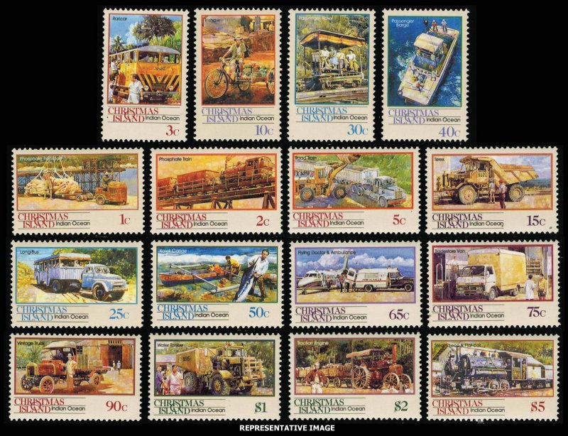 Christmas Island Scott 254-269 Mint never hinged.