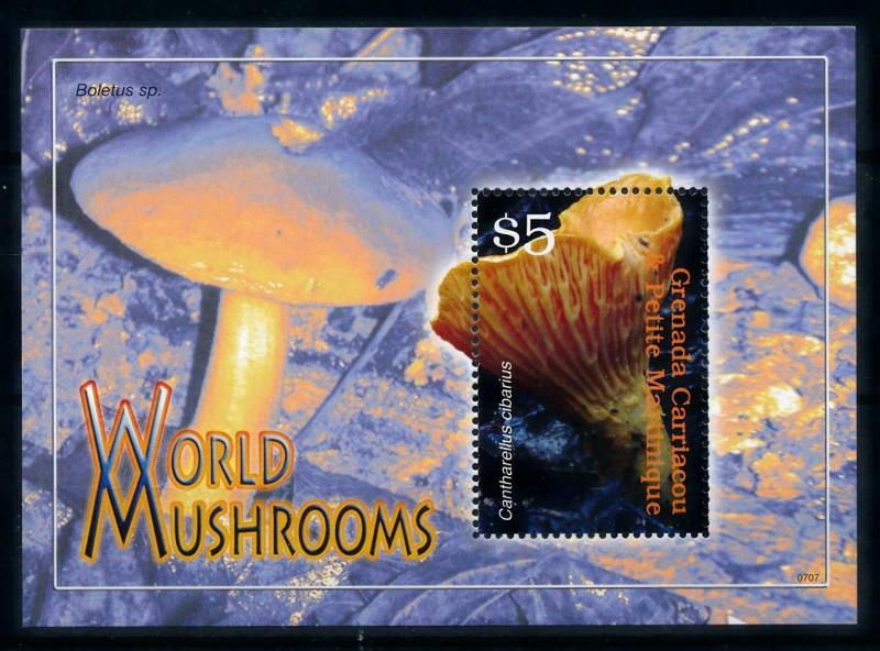 [100368] Grenada Carriacou 2007 Mushrooms Pilze Champignons Souvenir Sheet MNH