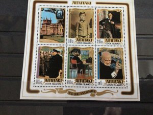Sir Winston Churchill Aitutaki Cook Islands  mint never hinged stamps A13508