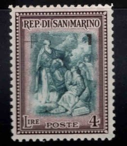 San Marino Scott B37 MH* surcharged semi-postal stamp