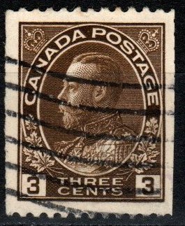 Canada #134 F-VF Used Coil  CV $6.50 (X6122)