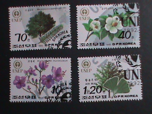 ​KOREA-1992--SC#3144-7 UNEP-WORLD ENVIRONMENT DAY-PLANTS-CTO-VERY FINE