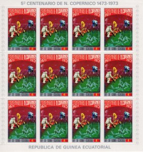 Equatorial Guinea 1974 Mi#329/335 COPERNICUS-SPACE 7 Mini-Sheetlets PERF.MNH