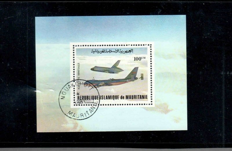 MAURITANIA #C206 1981 COLUMBIA SPACE SHUTTLE MINT VF NH O.G S/S CTO