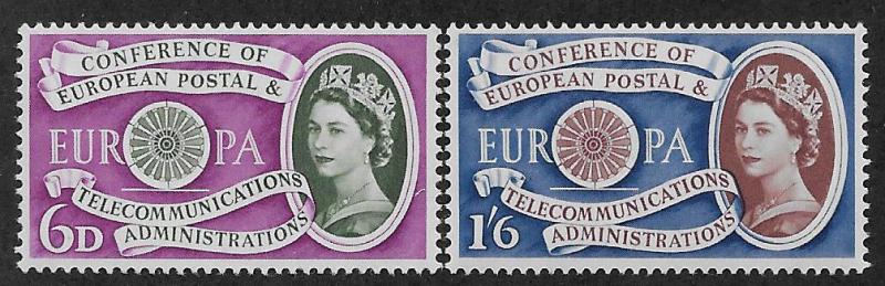 GREAT BRITAIN SC# 377-78 FVF/MNH 1960