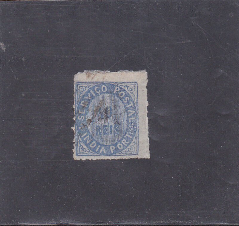 PORTUGUESE INDIA 40 r. (1876)   AF # 29  Used