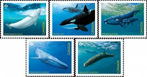 Canada 2022 MNH Stamps Scott 3328-3332 Marine Life Whale