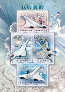 BURUNDI 2012 - Concorde M/S. Official issues.