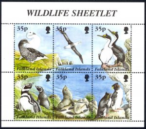 Falkland Islands Sc# 643 MNH Sheetlet/6 1995 Wildlife