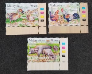 FREE SHIP Malaysia Chinese Lunar Year Of Goat Farm 2015 Rooster (stamp color MNH