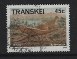 South Africa Transkei  #287 used  1993  prehistoric animals 45c