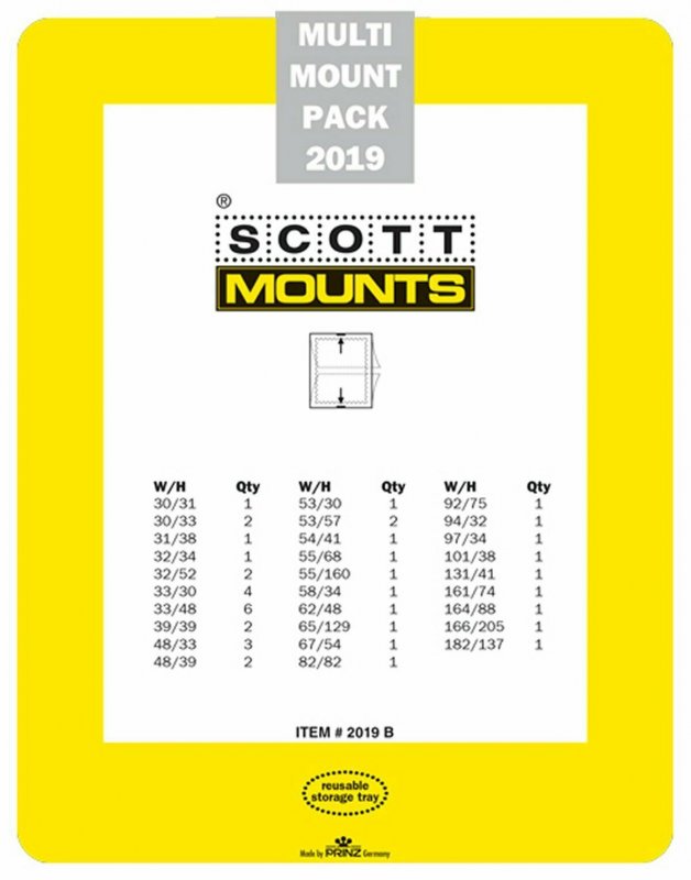 Prinz Scott Stamp Mount Set 2019 BLACK (44 Mounts)