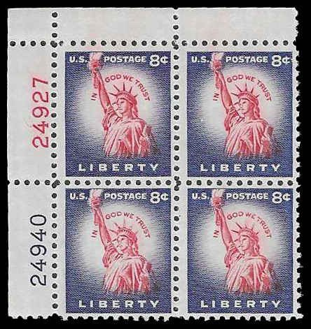 PCBstamps   US #1041B 32c(4x8c)Statue of Liberty, MNH, (PB-1a)