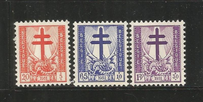 BELGIUM, B503-B505, MNH , CROSS, SUN RAYS & DRAGON