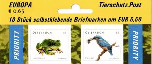 Austria 2140-2141 MNH stamps wildlife animals frog toad birds kinfisher (1)