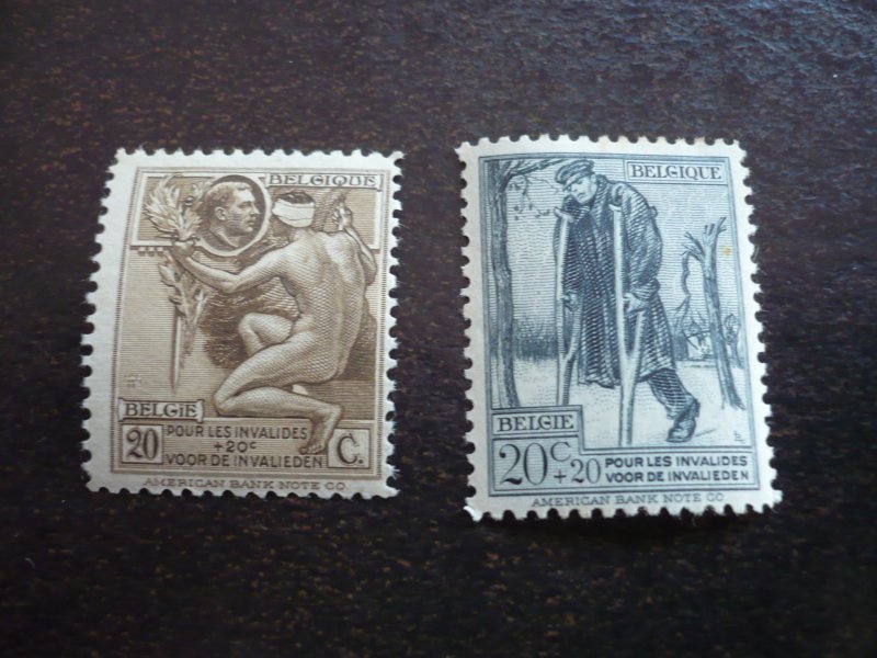 Stamps - Belgium - Scott# B51-B52 - Mint Hinged Set of 2 Stamps