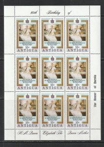 1980 Antigua - Sc 584 - MNH VF - 1 MS - Queen Mother