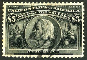 U.S. #245 USED CENTER THIN