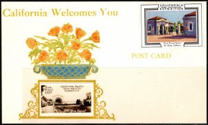 1935 US California Pacific International Exposition San Diego Welcome Postcard