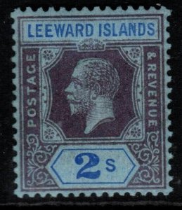 LEEWARD ISLANDS SG55 1922 2/= PURPLE & BLUE/BLUE MTD MINT