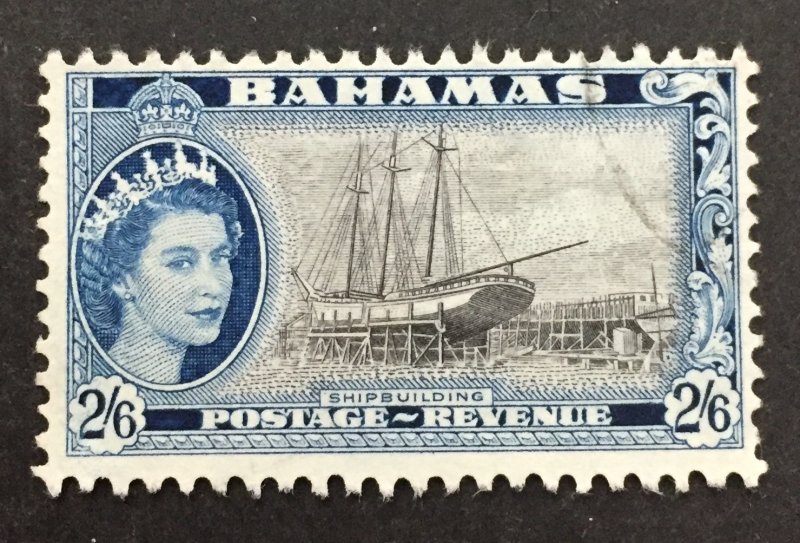 Bahamas 1954 #170, Ship Building, Used.