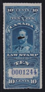 Canada Revenue (Federal), van Dam FSC14a, used, Purple Number and Rouletted