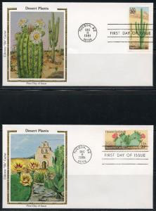 UNITED STATES COLORANO 1981 DESERT PLANTS  SET OF FIVE  FIRST DAY COVERS 