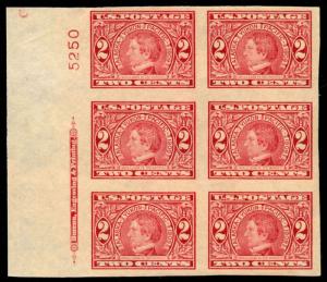 momen: US Stamps #371 Plate Block of 6 Mint OG NH XF