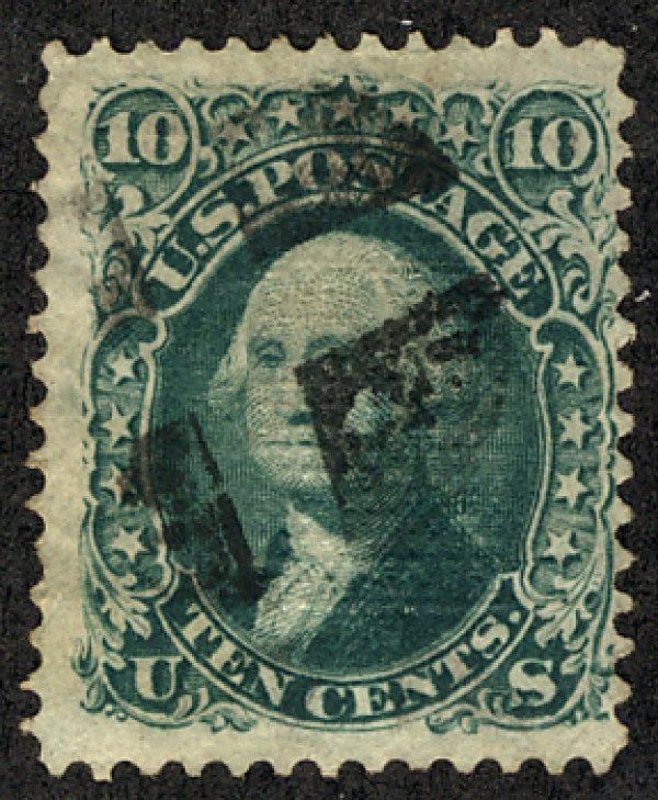 US  #89 SCV $325.00 VF for issue, well centered with clear grill, deep rich c...