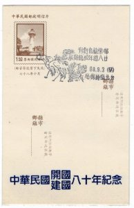 China Taiwan 1991 Stationary Postcard Cancellation Stamps Lighthouse