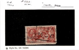 Great Britain, Postage Stamp, #223 Used, 1934 King George (AD)