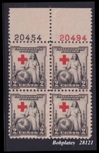 BOBPLATES US #702 Red Cross Top Left Plate Block 20454 20494 MNH